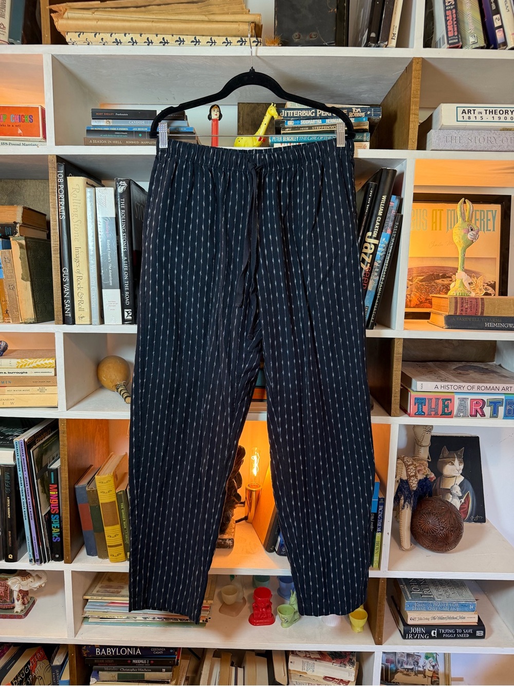 Toast Men's Navy Pinstripe Drawstring Pants
